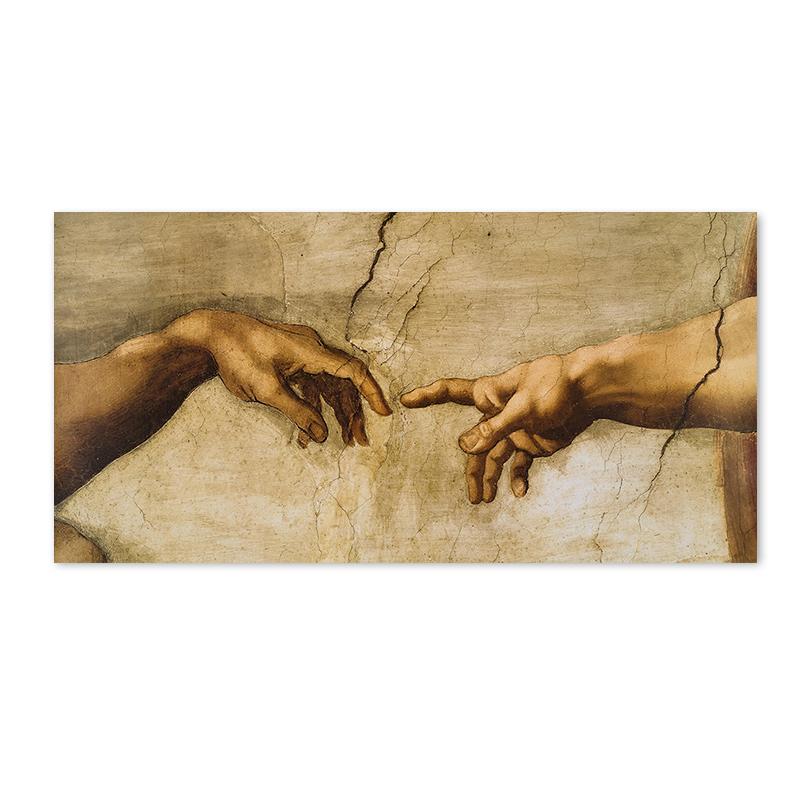 

Рука Создания Адама Картина на холсте Татуировка Рука Руки К Руке Плакаты и принты Настенные художественные картины для украшения дома 30x60cm No Framed