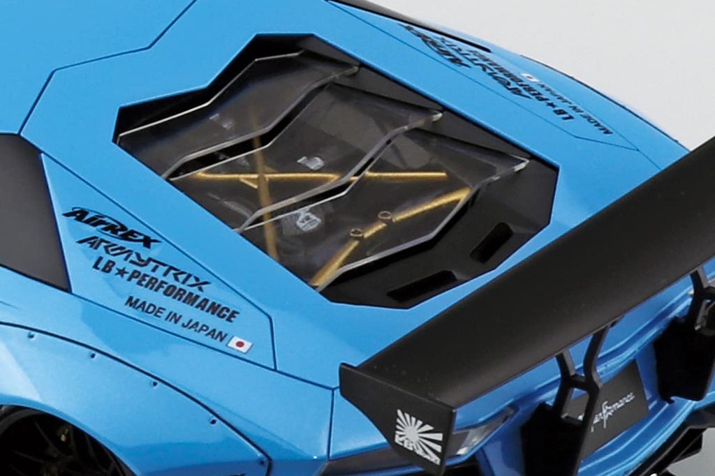 Aoshima Bunka Kyozai Liberty Walk Series 17 LB Works Lamborghini Aventador 1 Plastic Model Sky Blue (AOSHIMA) 1/24 No. Ver. Kit,