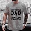Dad and Grandpa Print T Shirt Tees for Men Casual Short Sleeve Tshirts Stylish Tee Clothing Daddy Papa Men's T-shirt for Summer