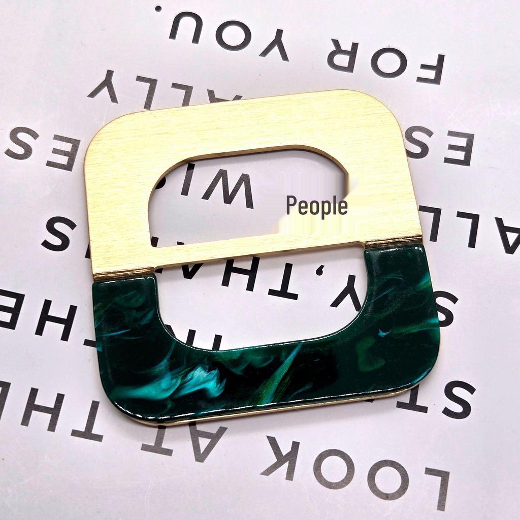 Acrylic Aluminum Alloy D-Ring Decorative Square Waist Belt Buckle