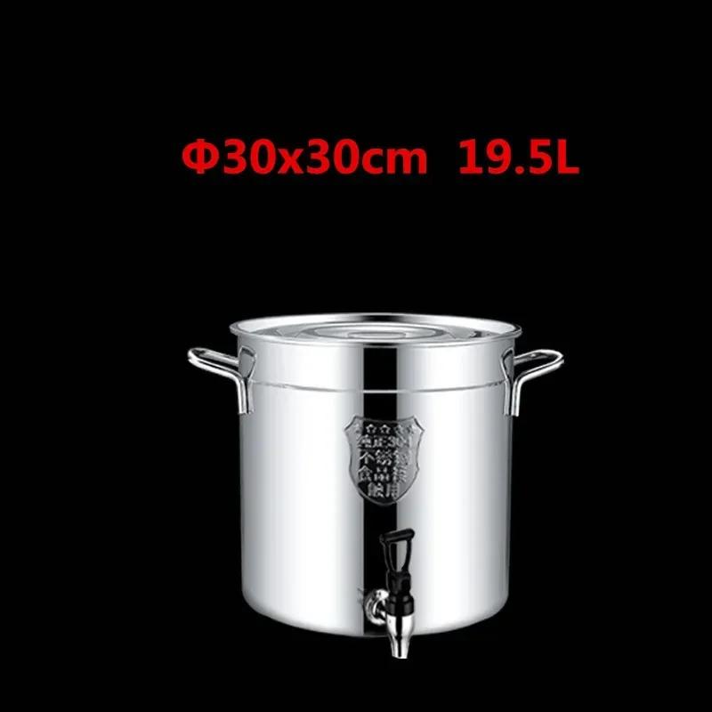 304 Edelstahl Topf Wasserhahn Spender Groß Große Kapazität Wasserspeicher Eimer Fass Suppentopf mit Deckel Suppentopf Kochgeschirr