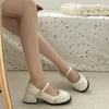 Fashion French Butterfly Knot Mary Jane Shoes Women's Summer New Style Gentle Personality up Court Single Shoes Soft Pure Color