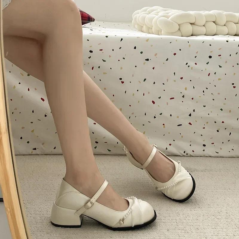 Fashion French Butterfly Knot Mary Jane Shoes Women's Summer New Style Gentle Personality up Court Single Shoes Soft Pure Color