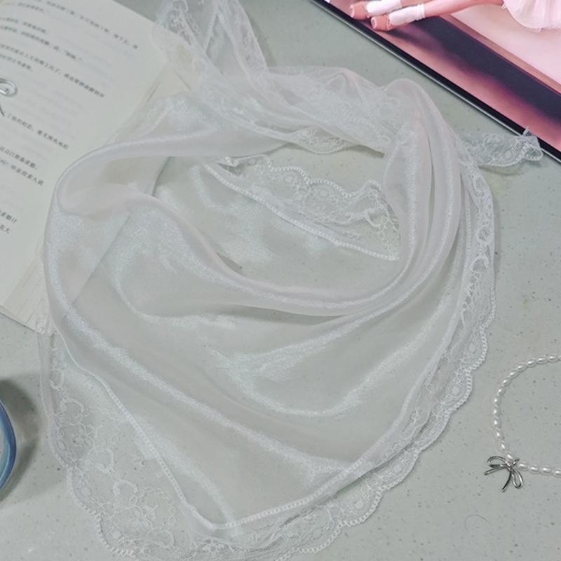 Classical Lace Headscarf Multiuse Triangular Design Headwrap for Women Fashion Enthusiasts and Various Occasion Outfit