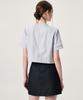 ETMON Buckle Wrap Mini Skirt, Black Indigo