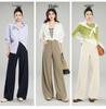 Women's High Waist Wide Leg Banana Pants - Slimming, Drapey, Loose Fit for Spring & Autumn