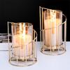 Romantic Candlestick Decoration Living Room Dining Table High-end Iron Candle Decoration Props Utensils Candle Jars with Lid