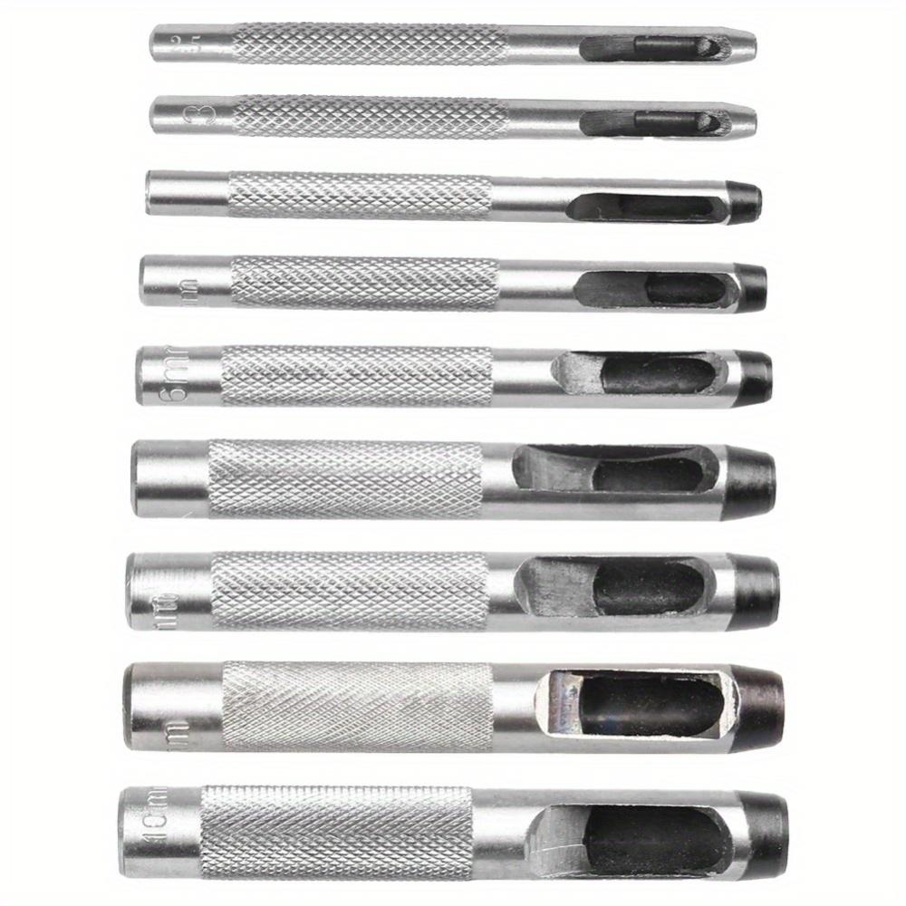 

9 шт./набор 2,5-10 мм Инструменты для пробивки кожаных отверстий Стальной полый круглый пробойник для ремня, ремешка для часов, прокладки 9pcs