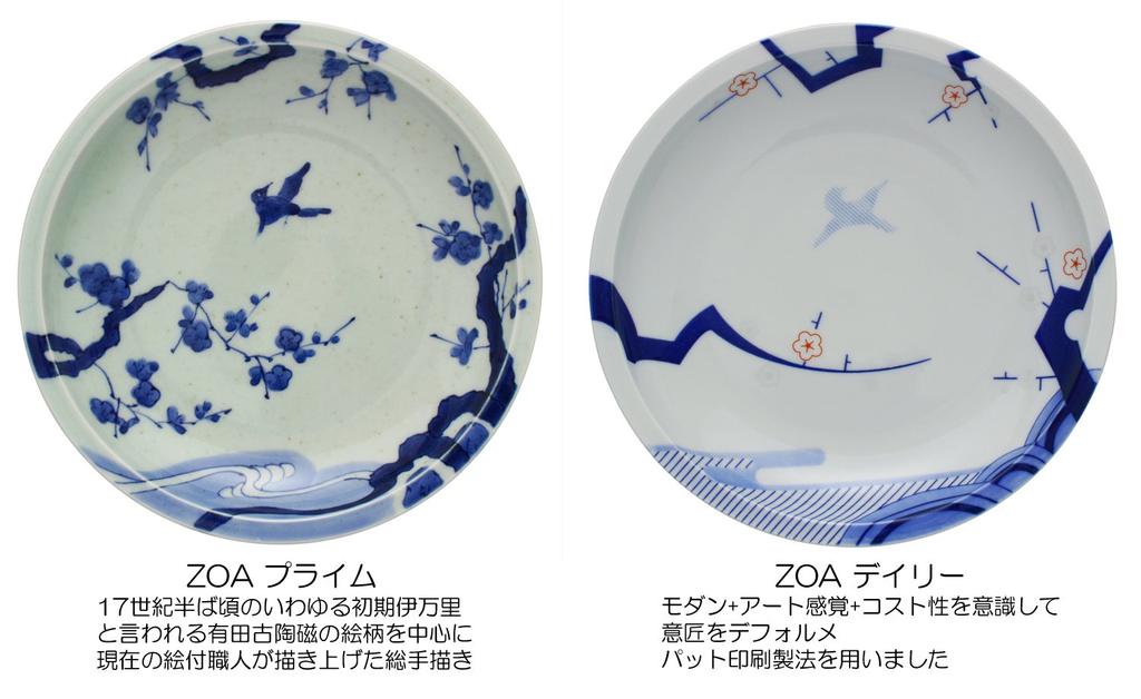 Arita Ware ZOA Prime Plate Dyed Plum Bird Pattern OZ001 7 palců
