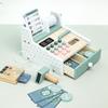 Wooden Supermarket Cash Register Toy with Barcode Scanner & Vending Machine for Kids' Pretend Play