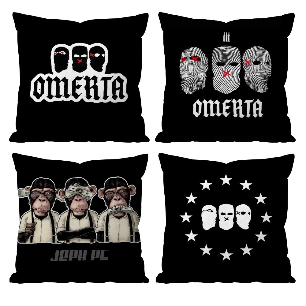 omerta 47 Cushion Cover Pattern Printed Pillowcase for Living Room Sofa Cushion Cover & Bedroom Decor