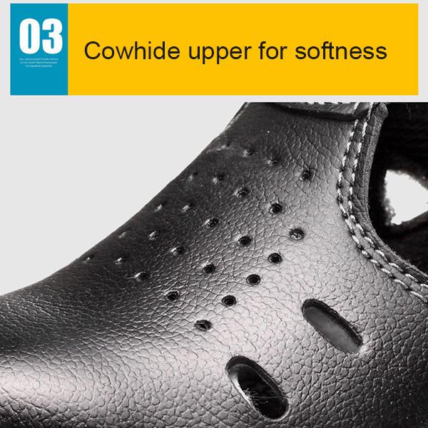 Labor Protection Shoes Men's Summer Steel Wrap Toe Anti-impact Anti-puncture Anti-odor Breathable Sandals Site Work Shoes Wear-resistant Light