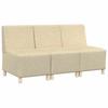 Modular Armless Sofa 3 Pcs Cream 55 X 74 X 82 Cm Fabric