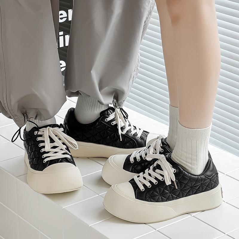 58115 summer shoes men and women couples thick-soled heightening casual shoes Guochao niche trendy shoes versatile little white shoes