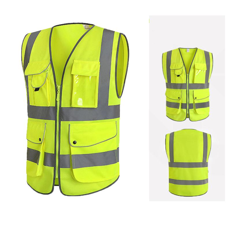 Vesta reflectorizanta Multi-buzunare Costum reflectorizant Siguranta Traficului Costum de calarit