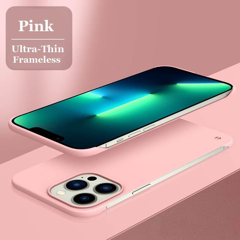 0,3mm Ultratenký Bezrámečkový Tvrdý PC Kryt Pro iPhone 15 14 13 12 Mini 11 Pro Max X XR XS SE 2020 2022 7 8 Plus Nárazuvzdorný Kryt