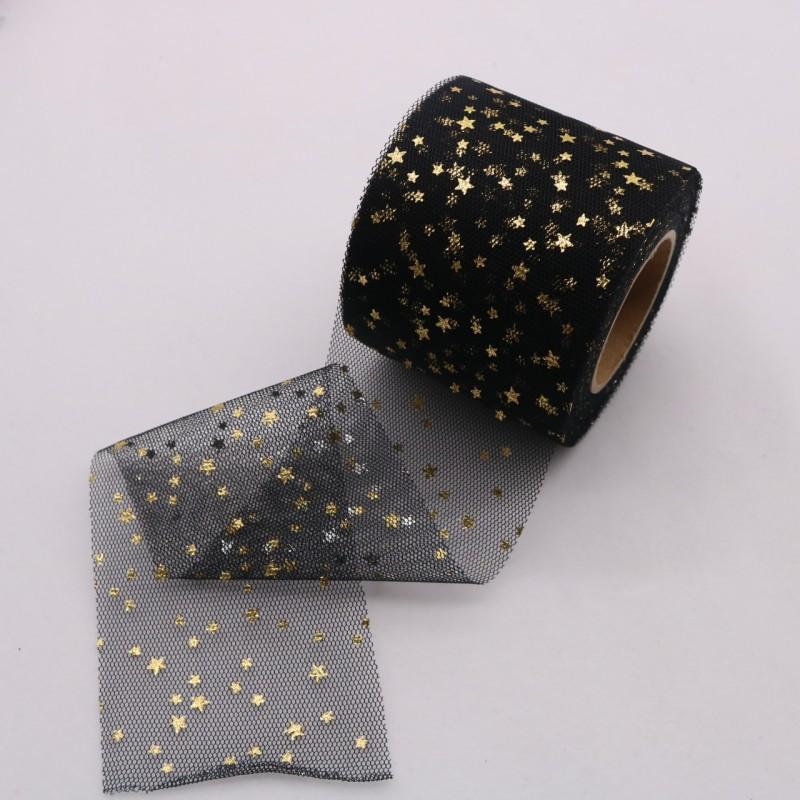 Радужная лента из тюля с сердечками для рукоделия, подарков, упаковки, декоративные ленты, любовь, звезды, кружево, рождественский декор