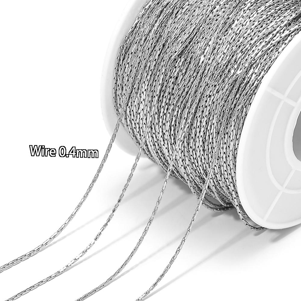 5 Meters Stainless Steel Gold Wire 0.3mm 0.4mm 0.5mm Thin Chain Bulk for Bracelets Chain Necklace DIY Jewelry Making Accessories