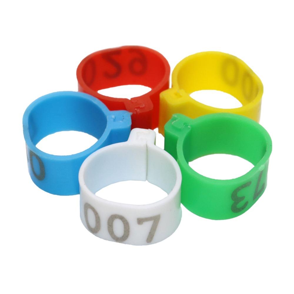 100Pcs 20mm Chicken Foot Rings Digital Clip Ring NO. 1-100 Plastic Identification Ring Poultry Chicken Coop Feeding supplies