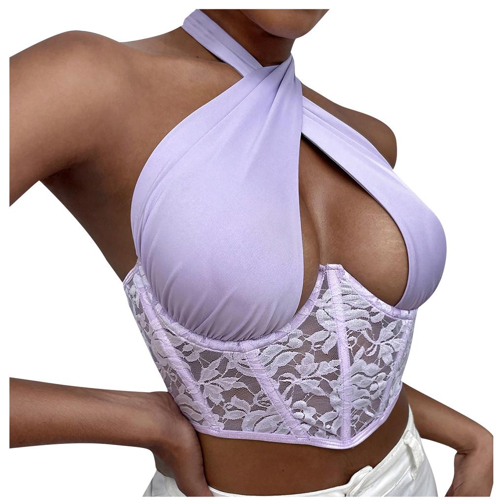 Dámská móda Ležérní Prošívaná krajka Kravata Zavinovačka Hrudník Ocelový prsten Dívčí vesta z rybí kosti