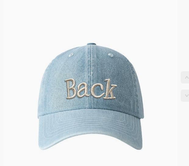 Washed Denim Cap Women's Spring Summer Wide Brim Deep Top Face Small Visor Embroidered Letters Baseball Cap Men