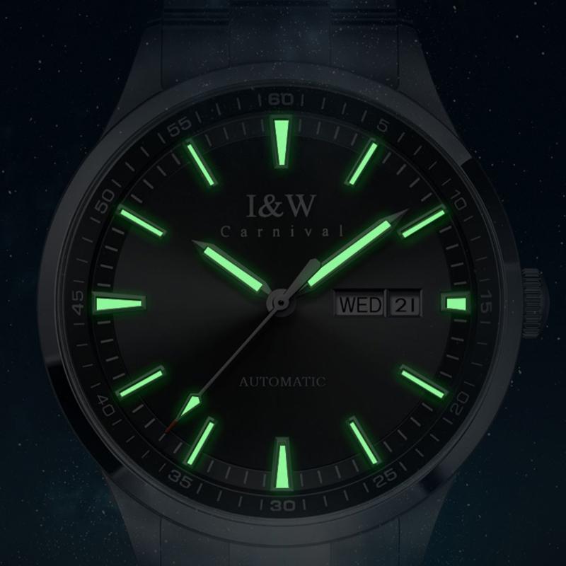 IW Men Automatic Mechanical Watch Stainless Steel Bracelet Luminous Sapphire glass MIOYA movement Business Male Wristwatch Reloj