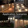 Waterproof Solar Deck Lights LED Light Terraces Railing Lamp Easy To Use Solar Step Lights  Yard