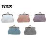 Palm-sized Wallet Embossed Lace Coin Purse, Kiss Lock Closure Pouch, Lightweight Holder Women Small Change Purse for Cash Coins Cards
