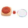 Pin Cushion Kit Cute Pumpkin Shape Pin Cushion Wooden Base with Finger Ring Pincushions Sewing Pins