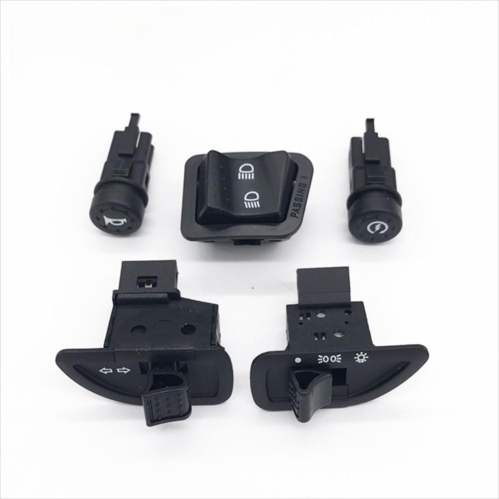 Black Headlight Switch Plastic Turn Signal Switch for Piaggio Motorcycle DIY Installation