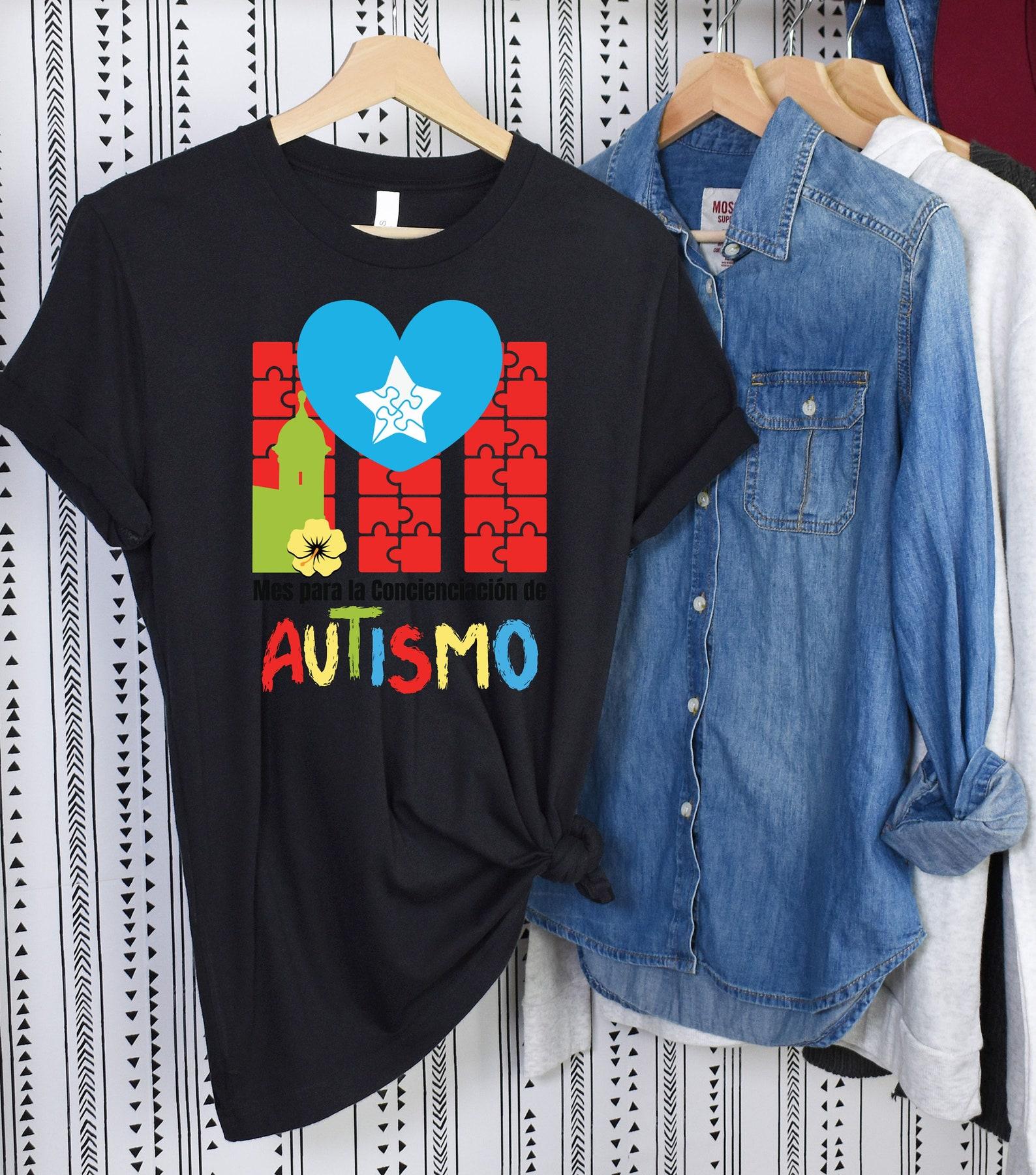 Autismo Puerto Rico shirt- Puerto Rico gifts- Awareness shirt-Puerto Rico S