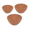 3 Piece Reusable Thick Felt Hanging Basket Inserts, Round Fabric Flower Pot Liners Prevent Soil Loss and Bird Nesting