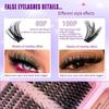 Lash Clusters Kit 200/270/570 Pcs Diy Lash Extensions Book, D Curl Lash Clusters Eyelash Extension For Use At Home