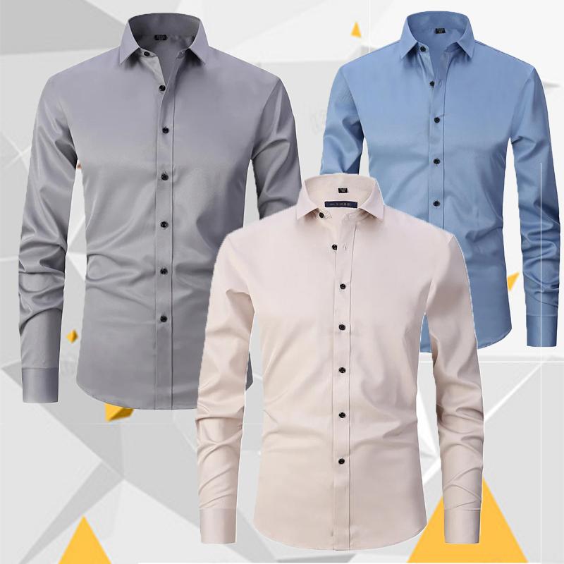 Chemise sociale pour hommes chemises habillées d'affaires minces pour hommes à manches longues décontracté chemise élégante formelle Blouses hauts ManBrand vêtements grande taille 8XL