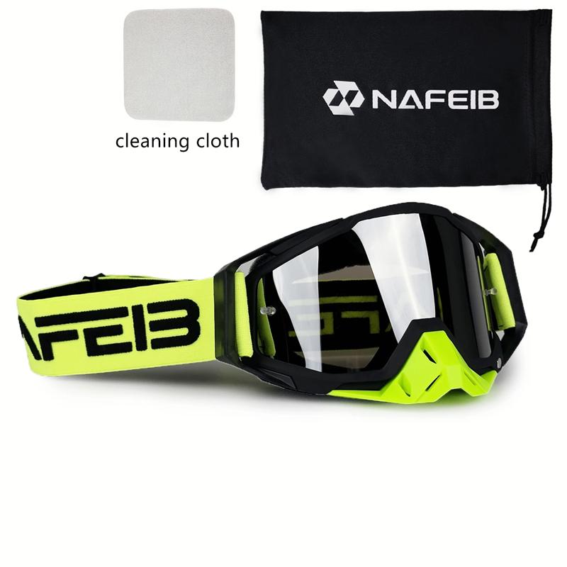NAFEIB Motorcycle Goggles Men's Riding UV400 Windproof And Sand Resistant Detachable Off-road Helmet Goggles