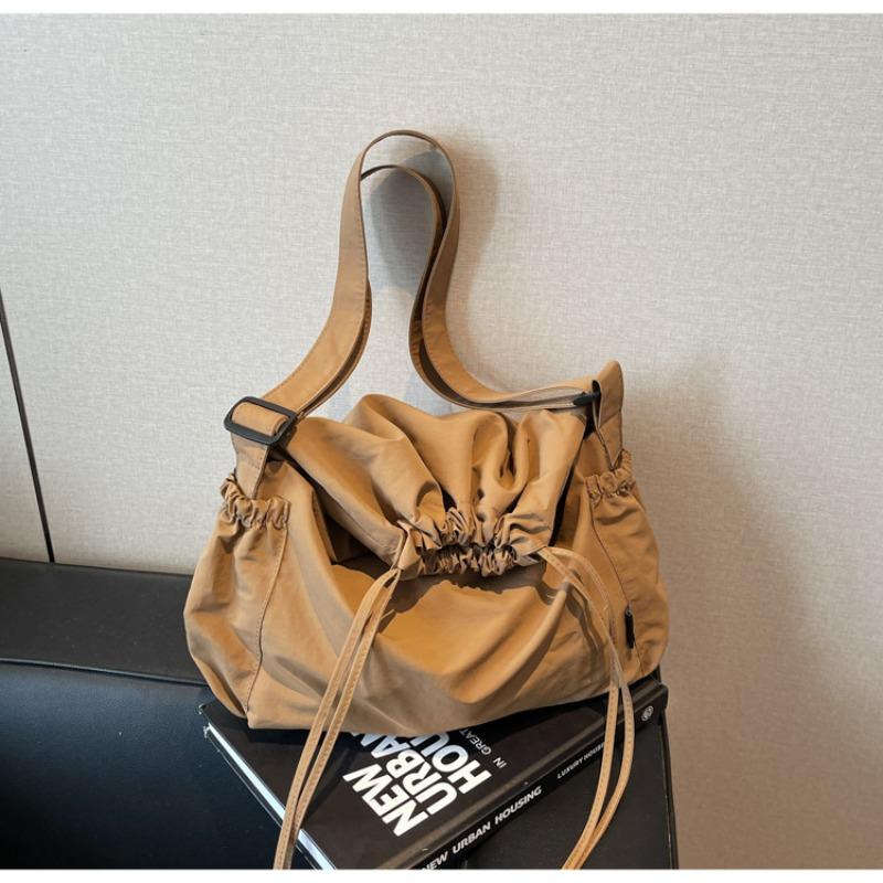 

Модная плиссированная сумка-ведро Новая повседневная тканевая сумка Макарон Универсальная наплечная сумка-мессенджер Женская хаки