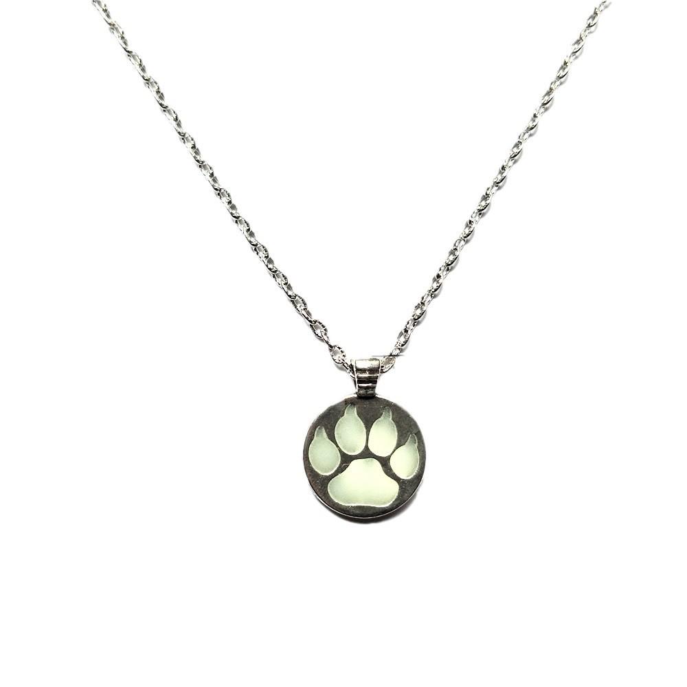 Luminous Cat Paw Print Fluorescent Pendant Necklace
