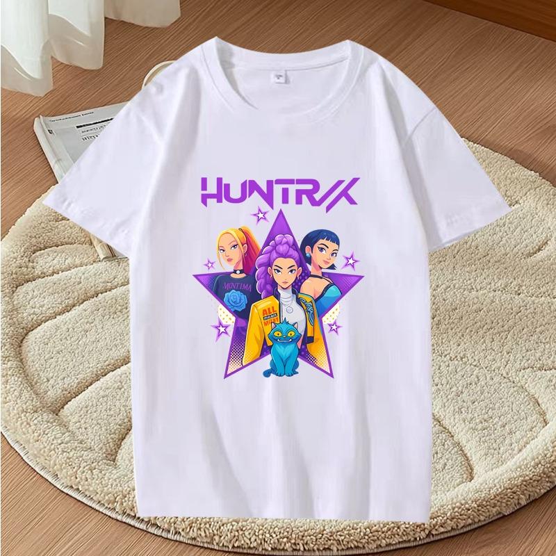 Kpop Demon Hunters Girls Graphic T Shirts Men Women Fashion Anime Short Sleeve Summer Print Unisex Tops