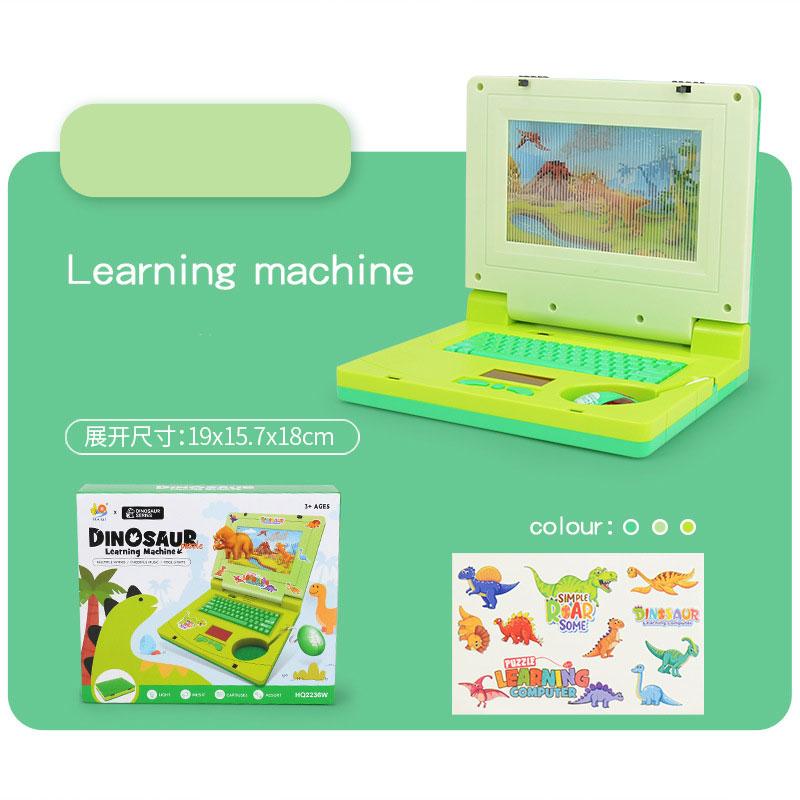 Mini Simulation Notebook Light Music Cartoon Computer Children's Enlightenment Laptop Education Multi-function Electronic Toys