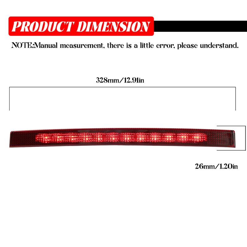 For Renault Clio II 1998-2005 Clio III 2005-2012 1PC High Mount LED Center Third Brake Stop Light Lens Lamp Rear Window Safety