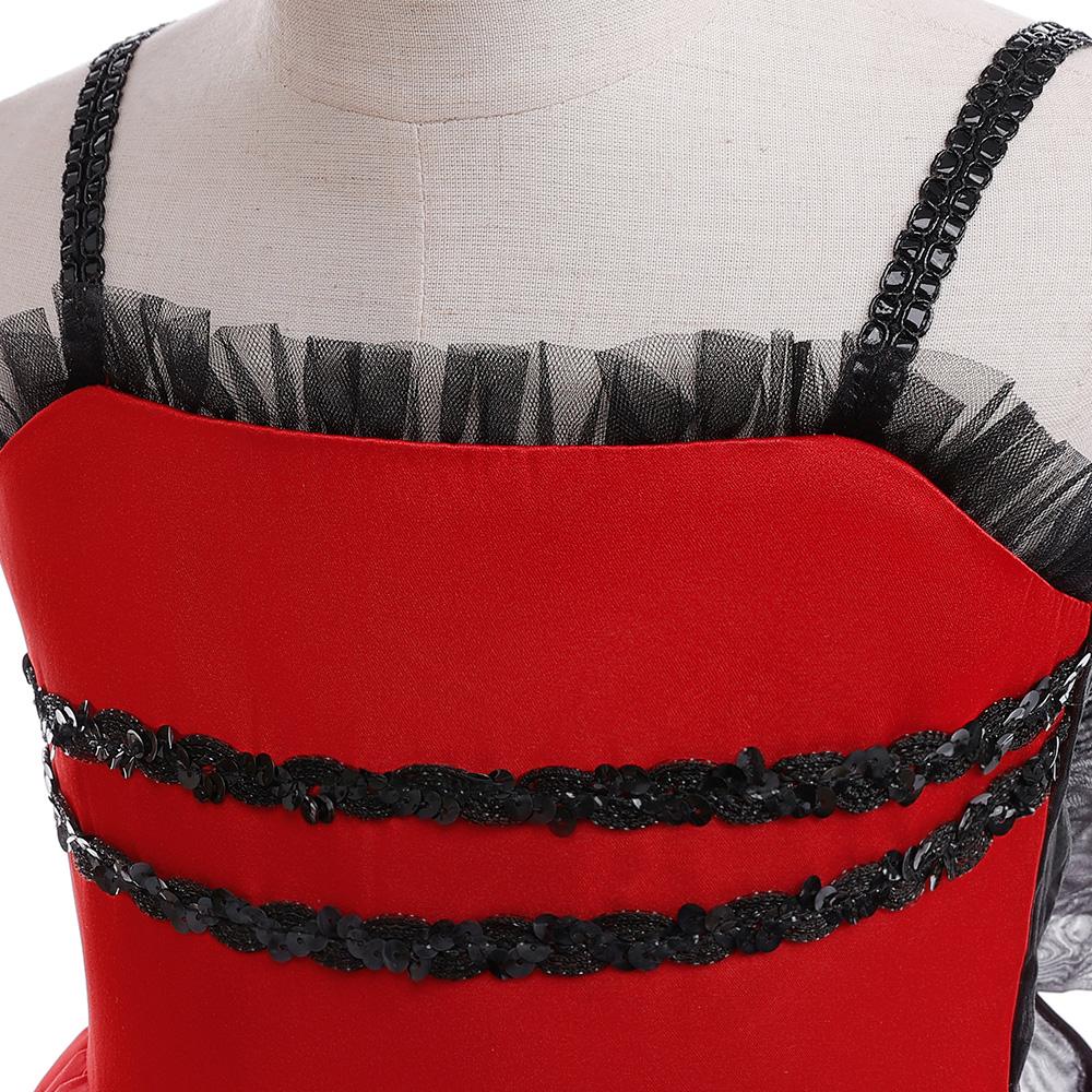 Rotes Mädchenkleid Prinzessin Halloween Kostüm Kinder 4-10 Jahre Karneval Polka Dot Cosplay Partykleid für Mädchen Schleife Neujahr Vestidos