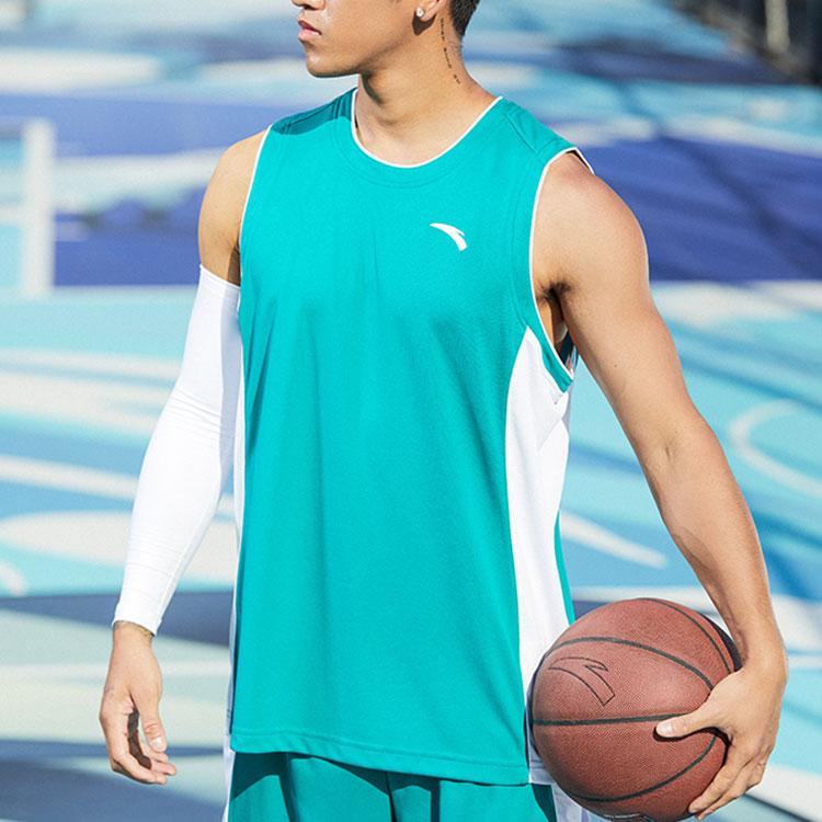Anta Basketball Series Casual Sports Quick-Dry Basketball Game Suit Men Sportswear Pine-Green 152221211-1
