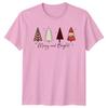 Merry And Bright Christmas Trees Holiday Unisexs TShirt Unisexs Graphic Tee a