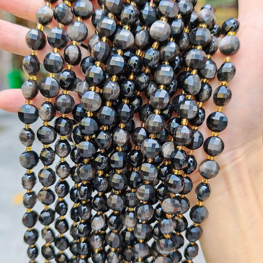 Natural Crystal Round Double Turtle Faceted Beads, 8mm & 10mm, Semi-finished DIY Jewelry