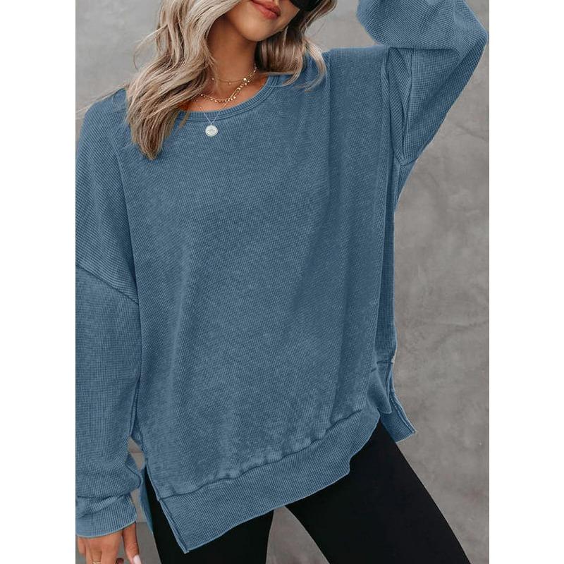 BITCED Women's Fashion Casual O-Neck Long Sleeve Blouses & Shirts