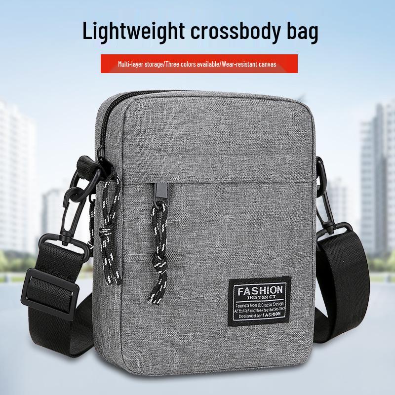 Men's Casual Oxford Cloth Crossbody Bag - Fashionable Small Square Backpack for Mobile Phones