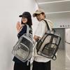 Transparent beach casual backpack spring and summer new daily large-capacity plastic men's and women's backpack