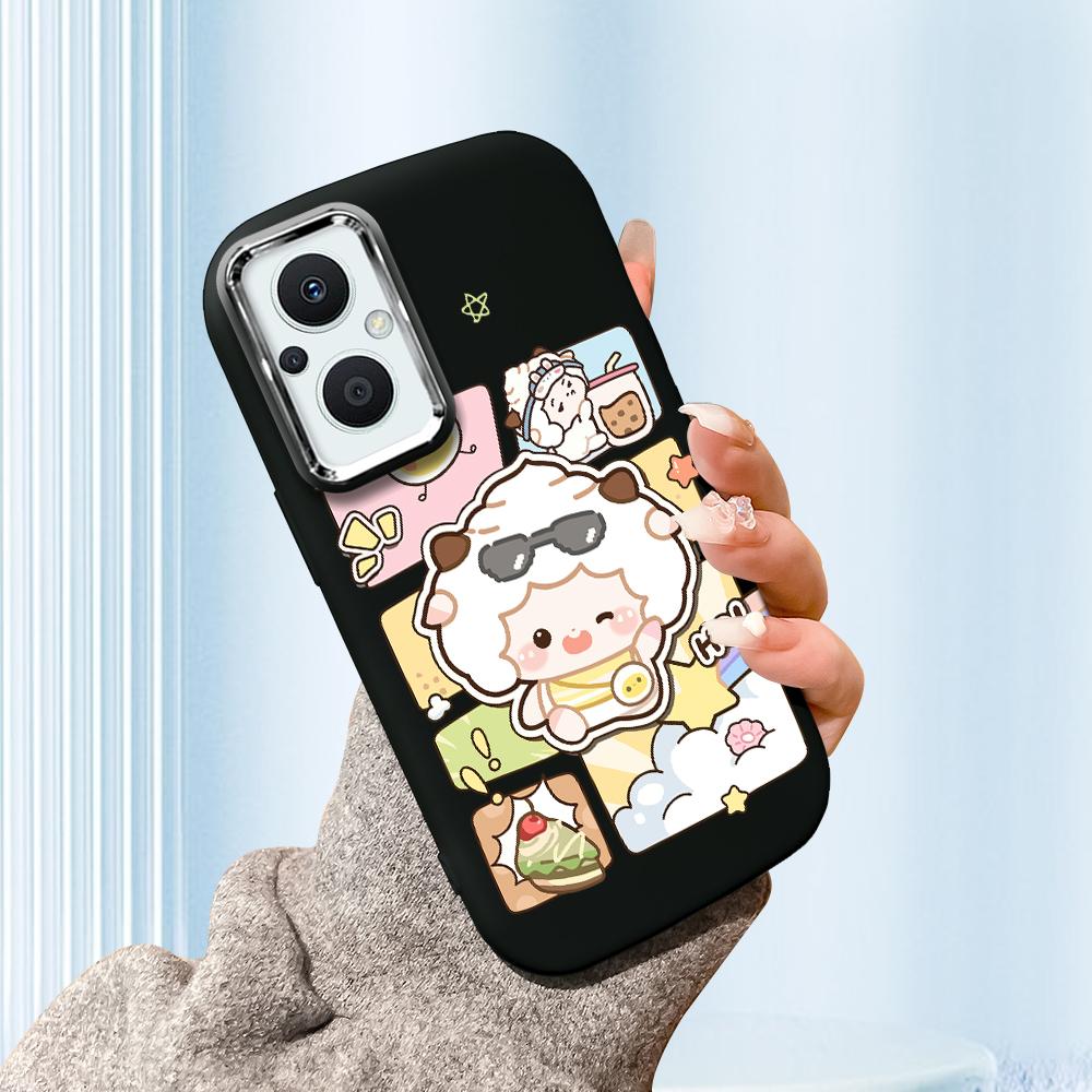 

Для Vivo V23 V25 V27 V29 V30 Y27S Y28 Y33S Y36 Infinix Hot30I Hot40 Tecno Spark20 Мультяшный Черный Кот Серебристый Край Мягкий Жидкий Силиконовый Защитный Чехол Tecno Spark 20 чёрный