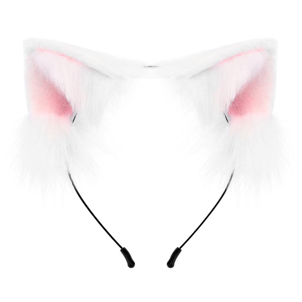 Handmade Realistic Plush Cat & Fox Ears Headband - Cute Lolita Cosplay Hair Accessories