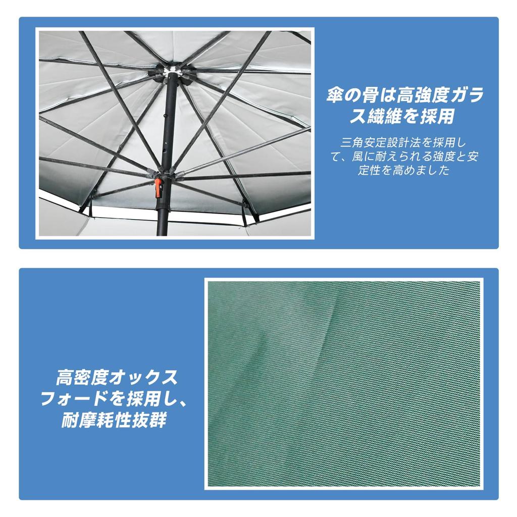 ZMAYASTAR Großer Angel-Strand-Sonnen-UV-Hitzeschutz Verstellbare Neigung Wasserdicht und Outdoor-Angeln Inklusive Aufbewahrungstasche Sonnenschirm, Schirm, Schirm, 2,2 m,